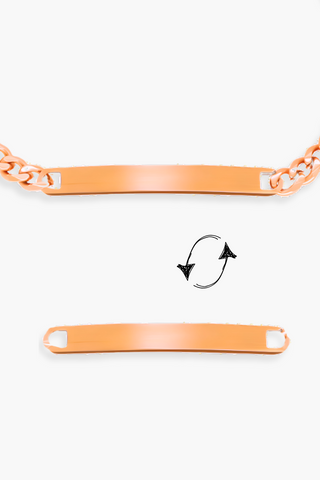 Handwriting Cuban Plate Bracelet