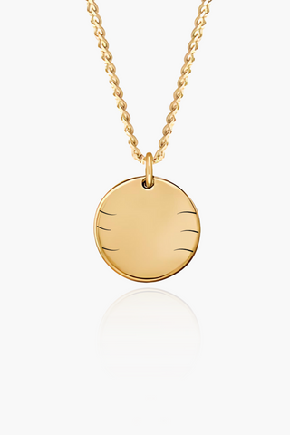 Name Medallion Necklace with Birthstone