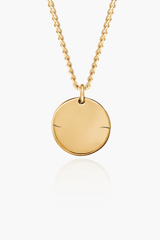 Name Medallion Necklace with Birthstone
