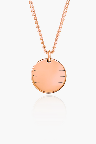 Name Medallion Necklace with Birthstone