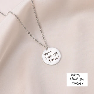 Minimal Handwriting Medallion Necklace