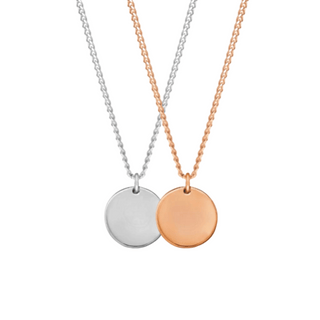 Minimal Handwriting Medallion Necklace Package