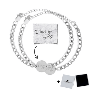 Handwriting Medallion Bracelet Package