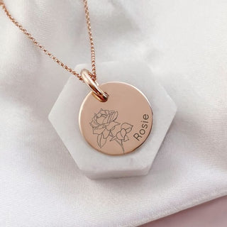 Name Birthflower Necklace