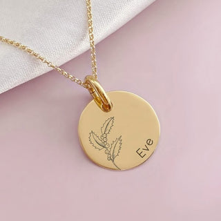 Name Birthflower Necklace