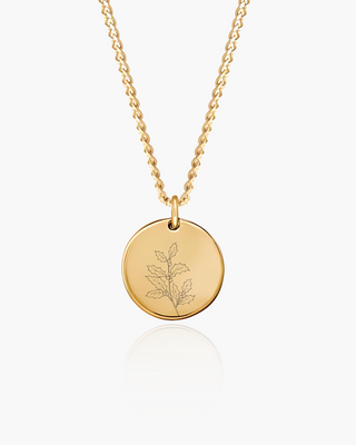 Birthflower Medallion Necklace