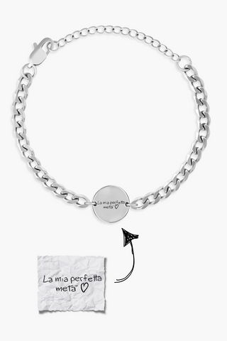 Handwriting Medallion Bracelet