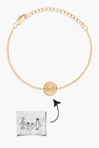 Minimal Handwriting Medallion Bracelet