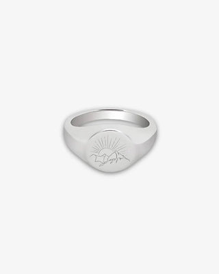 Handwriting Medallion Ring