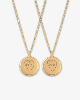 Handwriting Medallion Necklace Bundle