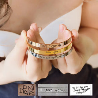 Handwriting Cuff Bracelet