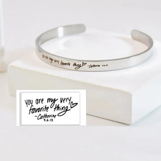 Handwriting Cuff Bracelet