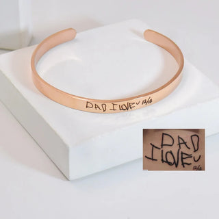 Handwriting Cuff Bracelet