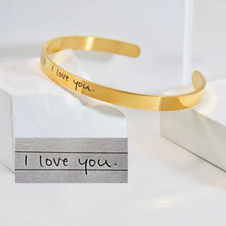 Handwriting Cuff Bracelet