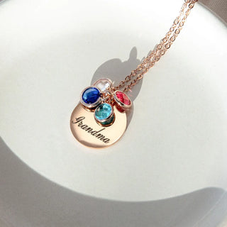 Birthstone Medallion Necklace