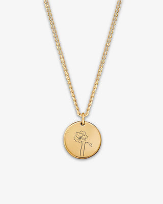 Birthflower Medallion Necklace