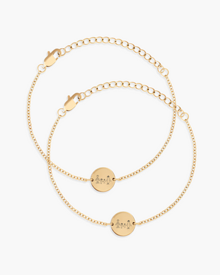 Minimal Handwriting Medallion Bracelet Bundle