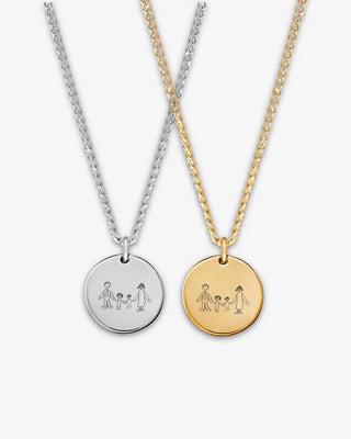 Minimal Handwriting Medallion Necklace Bundle