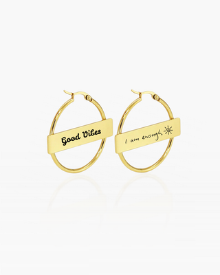 Bar Hoop Earrings