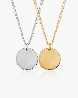 Minimal Handwriting Medallion Necklace Bundle