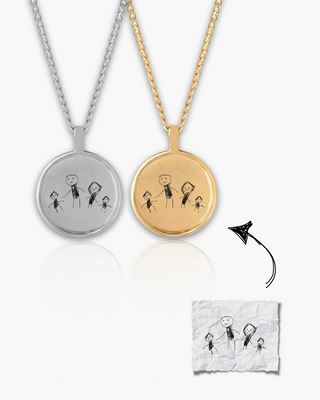 Handwriting Medallion Necklace Bundle